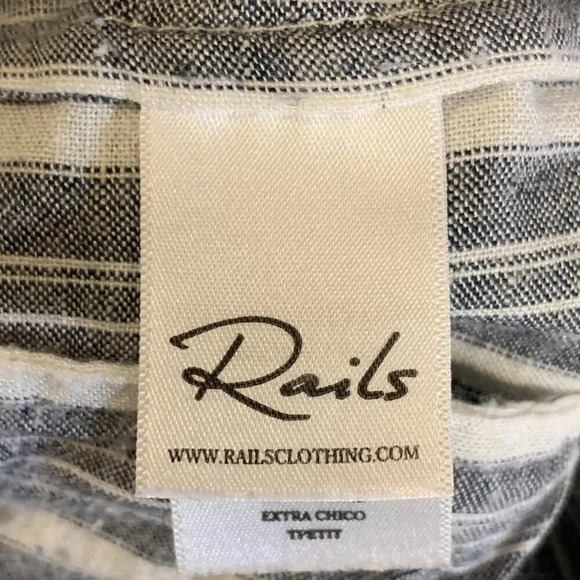 Rails Women's Brooklyn Greenwich Striped  Linen Blend Capri Jumpsuit Size XS‎ - Picture 8 of 14